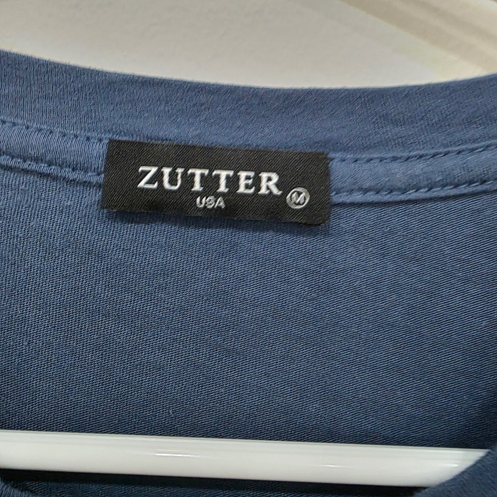 Zutter USA Womens Vintage Riders Club Muscle Car Graphic Cropped T-Shirt Blue M - Picture 2 of 3